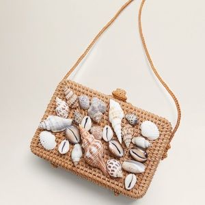 Bamboo shell bag from MANGO